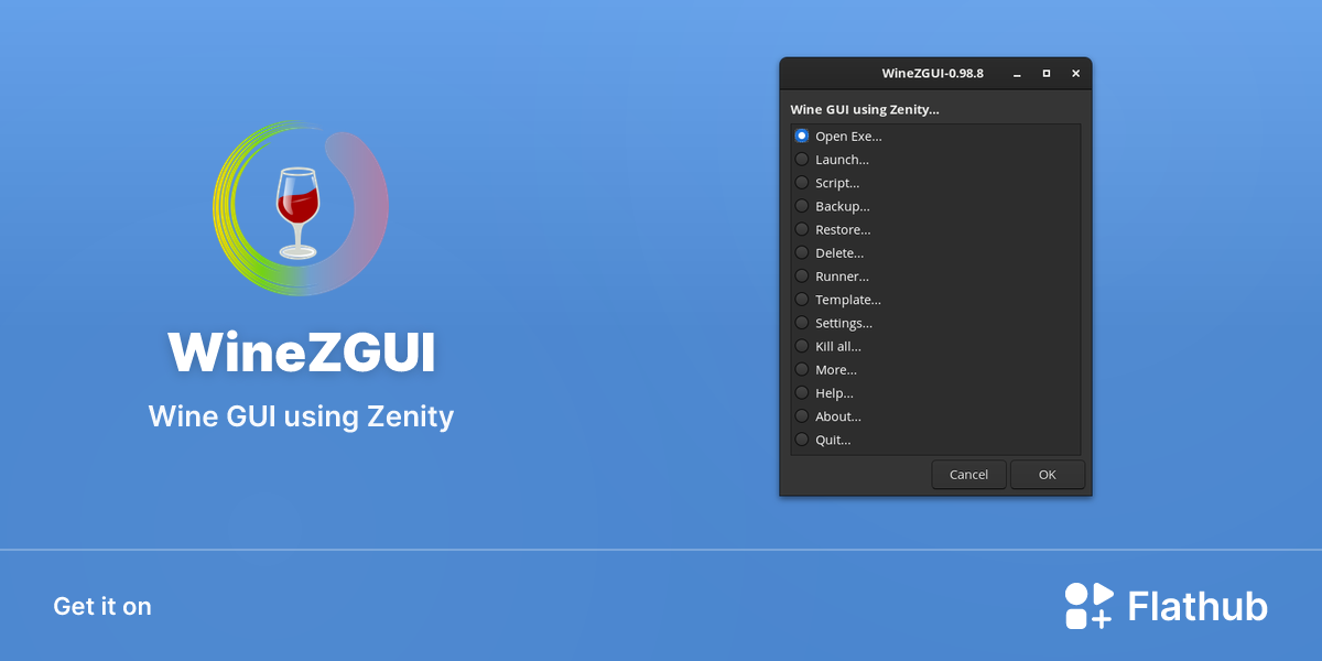 Install WineZGUI on Linux | Flathub