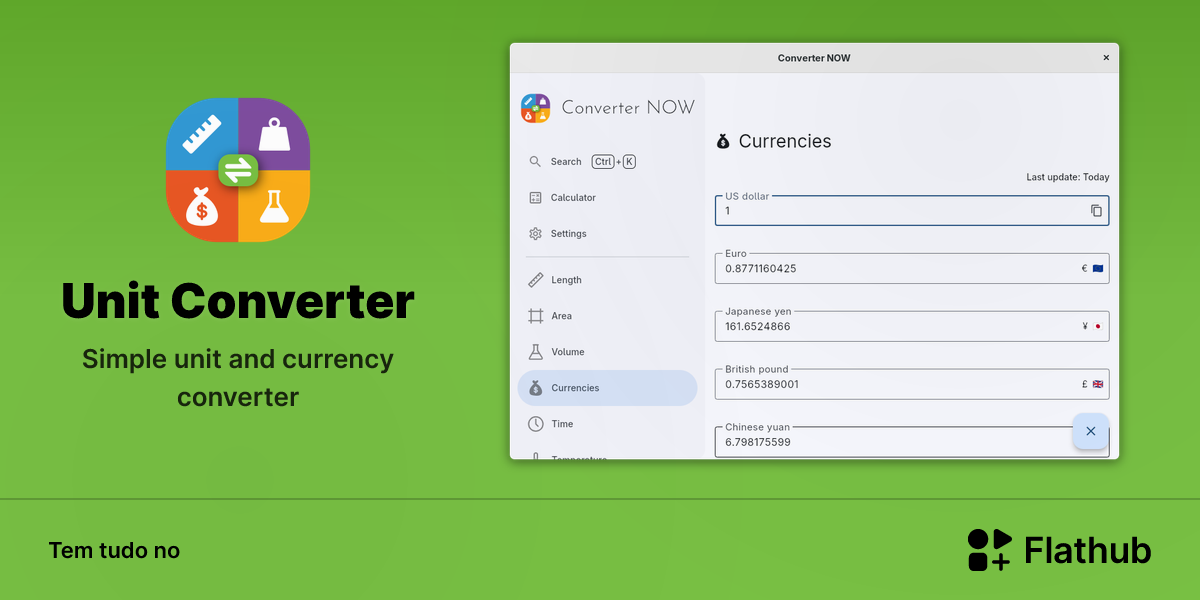 Instalar Converter NOW no Linux | Flathub