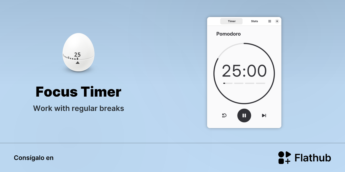 Instalar Focus Timer en Linux | Flathub