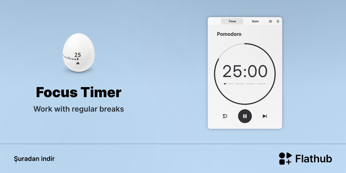 Focus Timer uygulamasını Linux'ta kur | Flathub