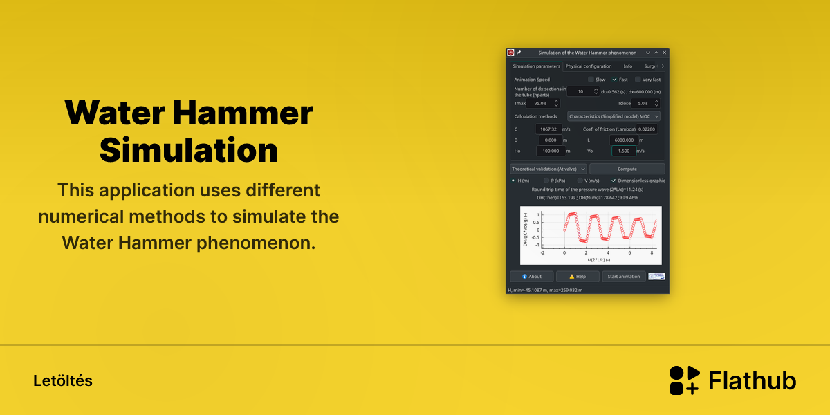 Water Hammer Simulation telepítése Linuxra | Flathub
