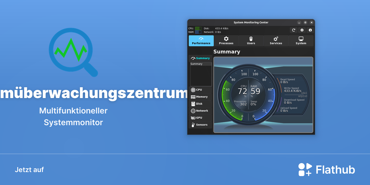 Systemüberwachungszentrum auf Linux installieren | Flathub