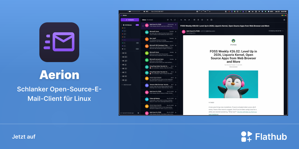 Aerion auf Linux installieren | Flathub