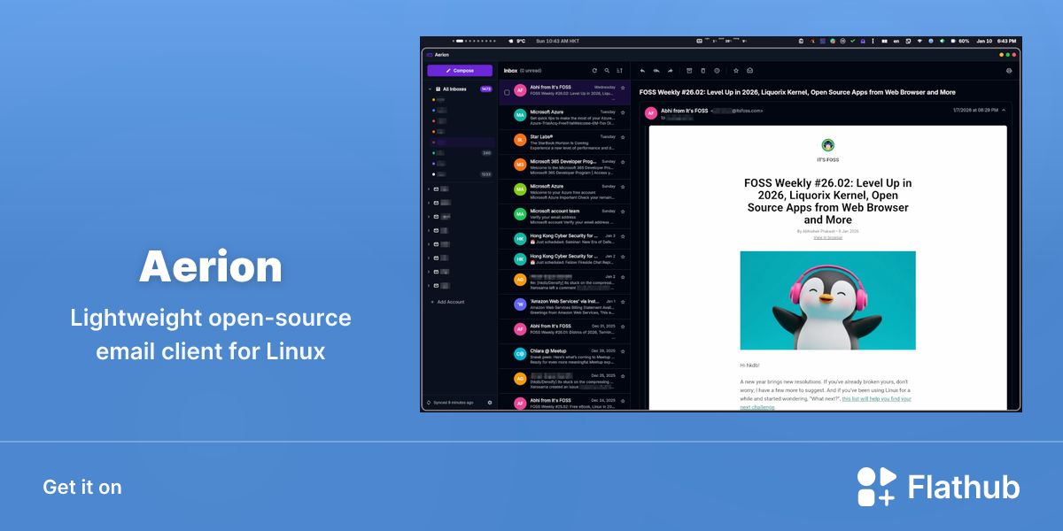 Install Aerion on Linux | Flathub