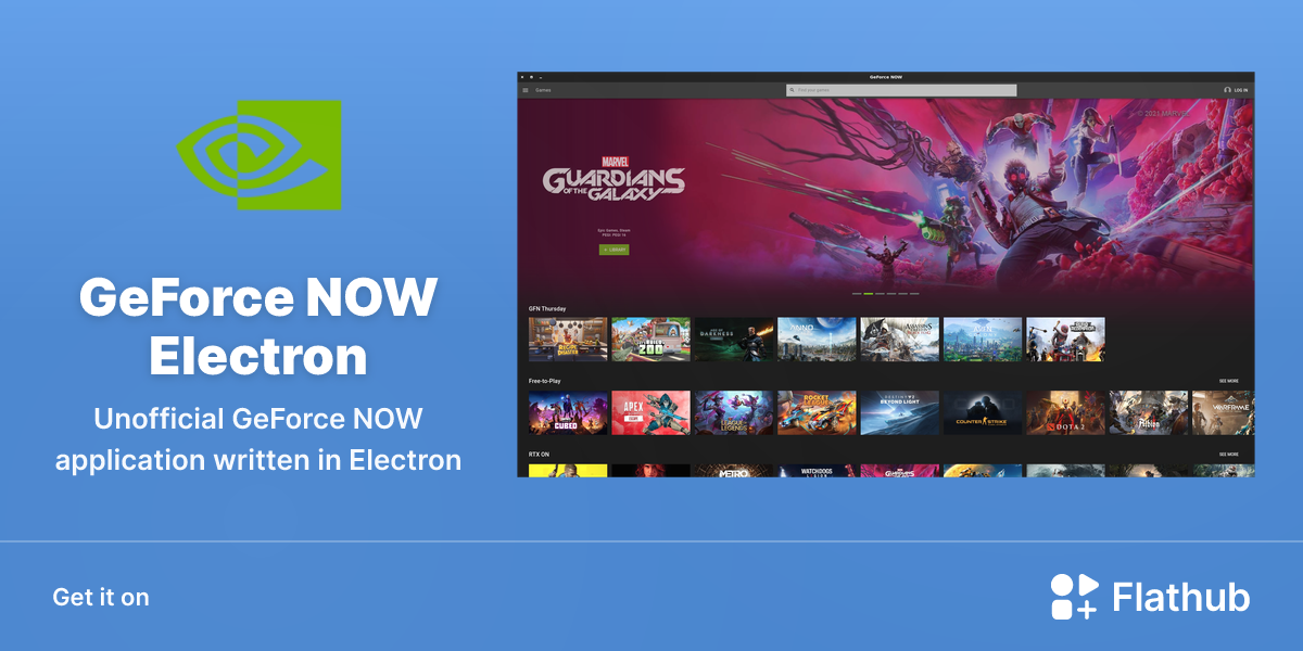 Install GeForce NOW Electron on Linux | Flathub
