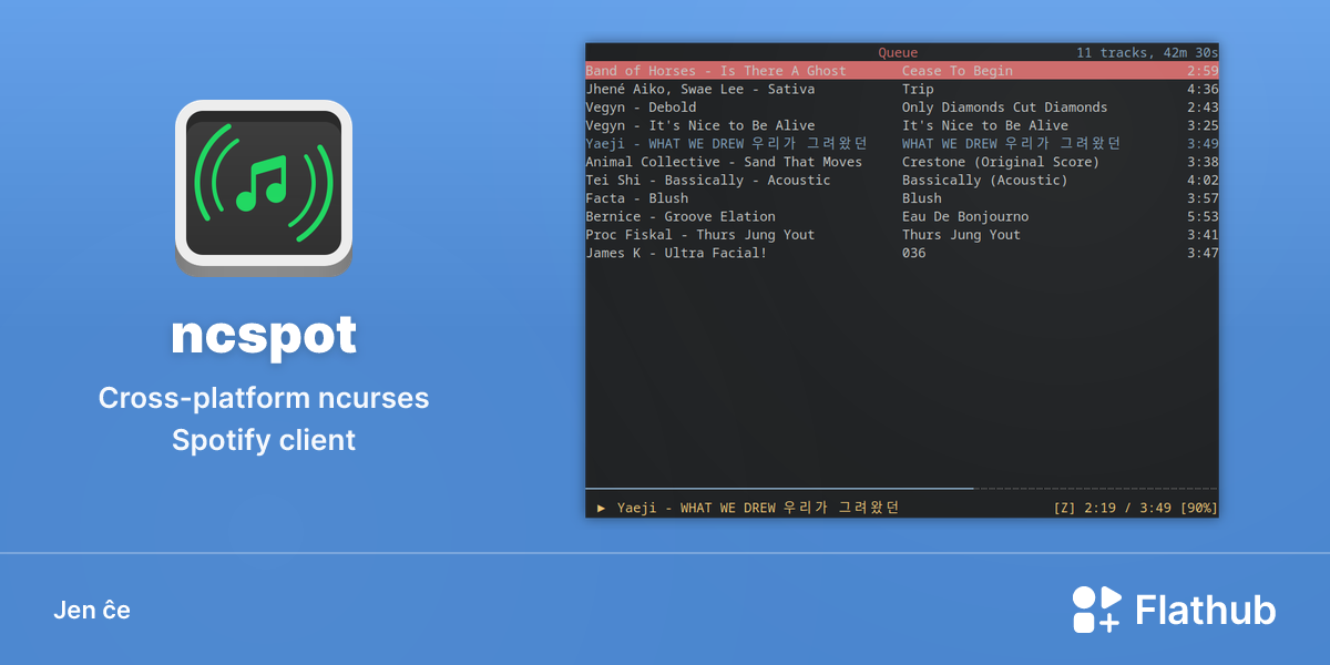 Instali ncspot sur Linux | Flathub