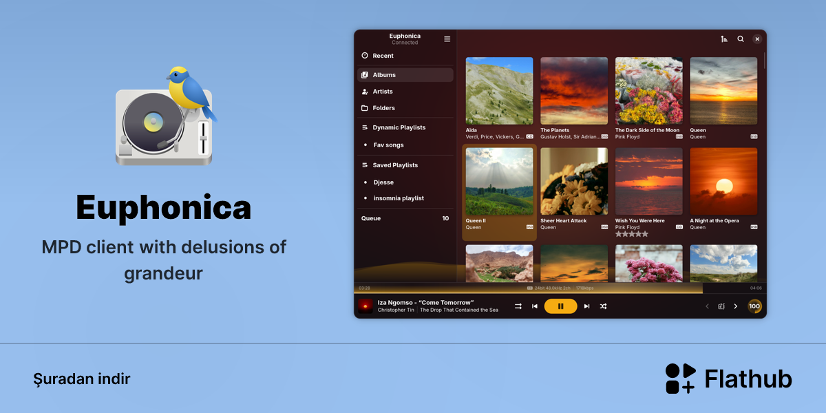 Euphonica uygulamasını Linux'ta kur | Flathub