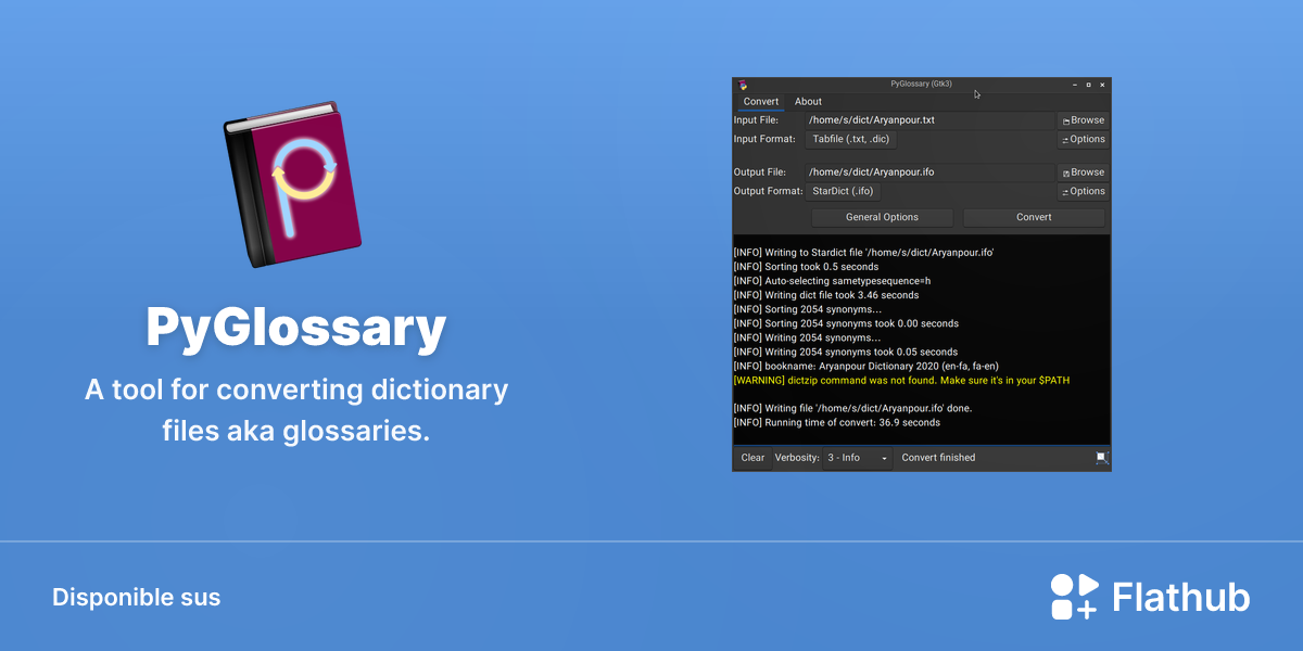 Installar PyGlossary sus Linux | Flathub