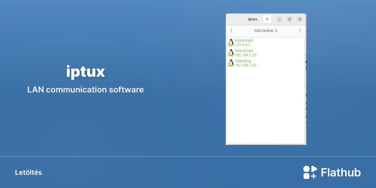 iptux telepítése Linuxra | Flathub