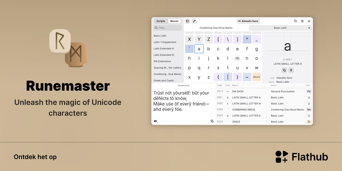 Installeer Runemaster op Linux | Flathub
