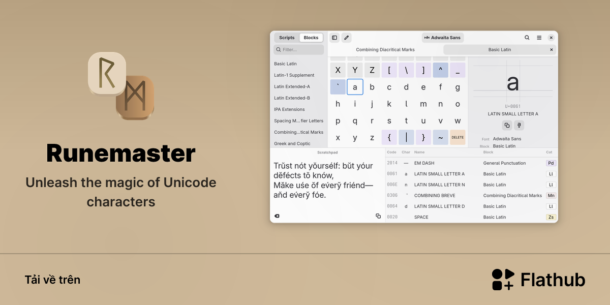 Cài đặt Runemaster trên Linux | Flathub