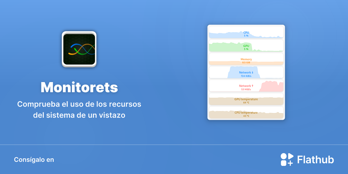 Instalar Monitorets en Linux | Flathub