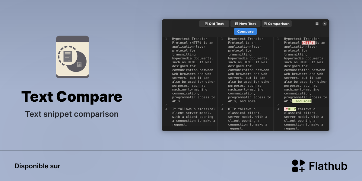 Installer Text Compare sur Linux | Flathub