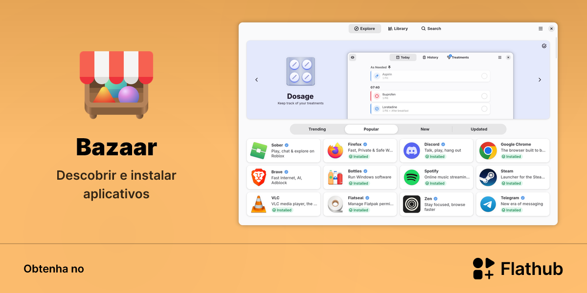 Instalar Bazaar no Linux | Flathub