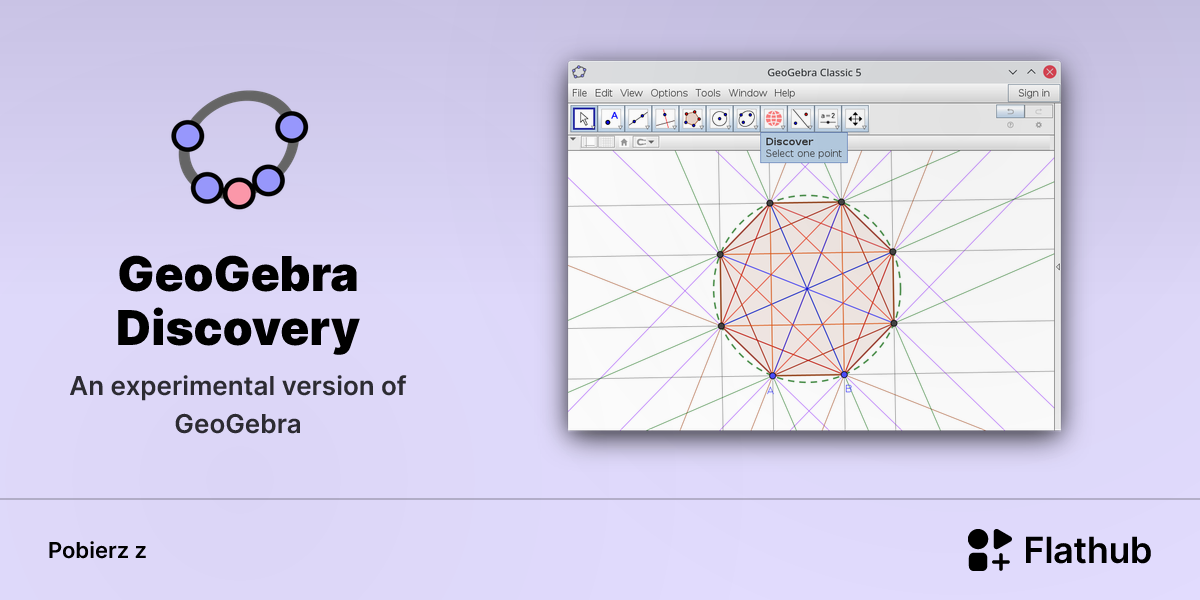 Zainstaluj GeoGebra Discovery na Linuksie | Flathub