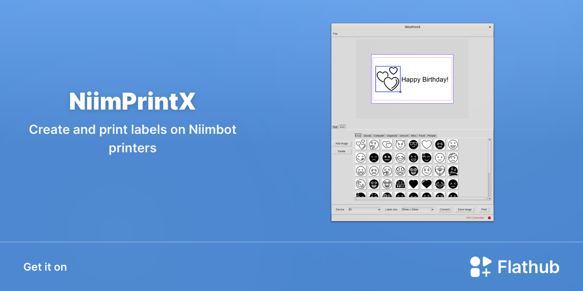 Install NiimPrintX on Linux | Flathub