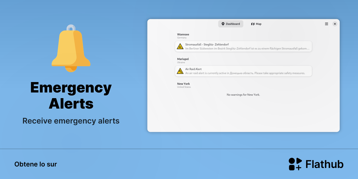 Installar Emergency Alerts sur Linux | Flathub