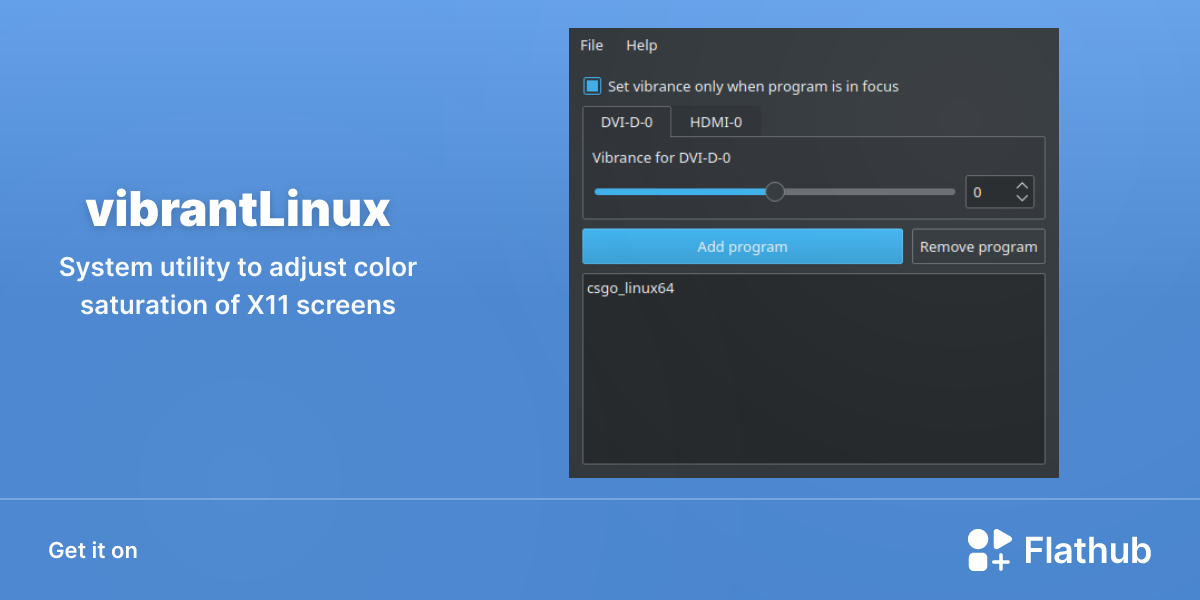 Install vibrantLinux on Linux | Flathub