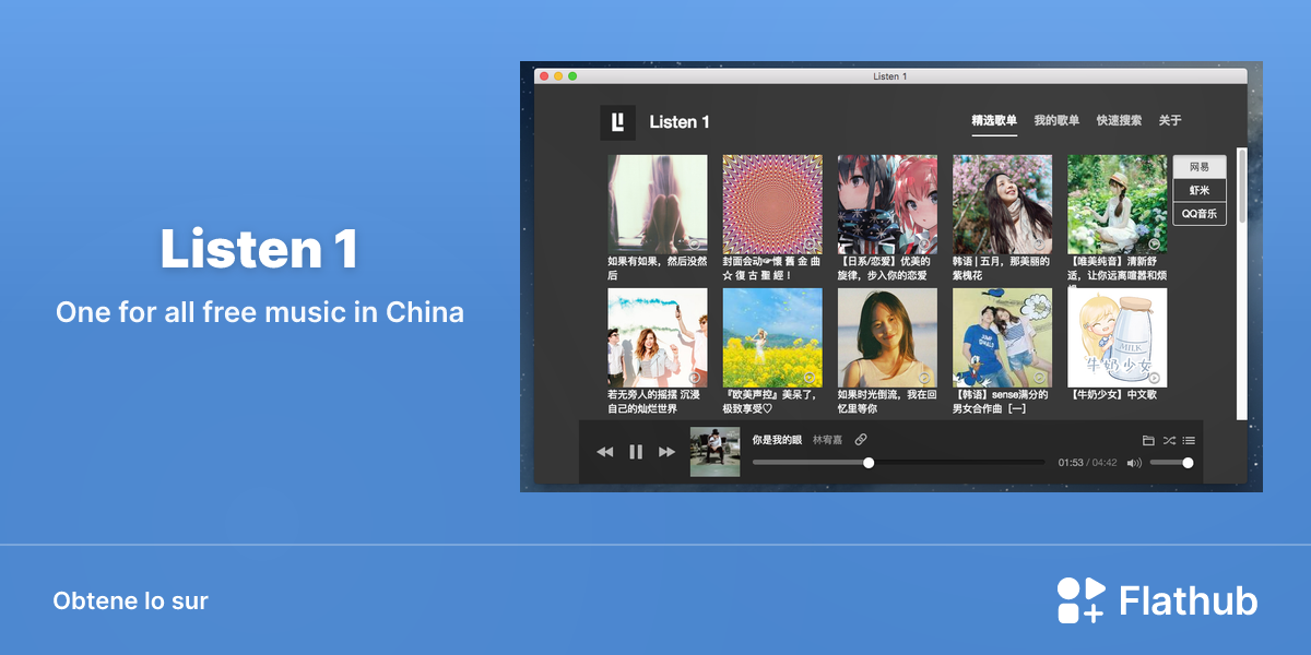 Installar Listen 1 sur Linux | Flathub