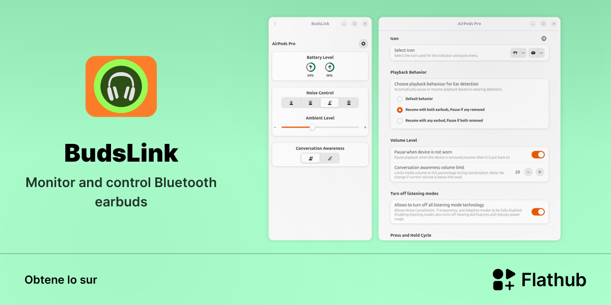 Installar BudsLink sur Linux | Flathub