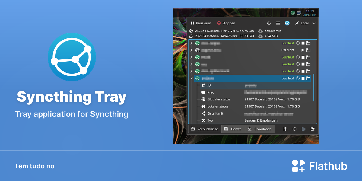 Instalar Syncthing Tray no Linux | Flathub