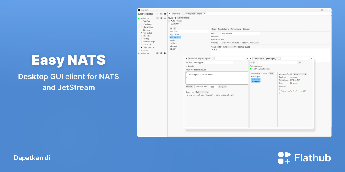 Memasang Easy NATS di Linux | Flathub