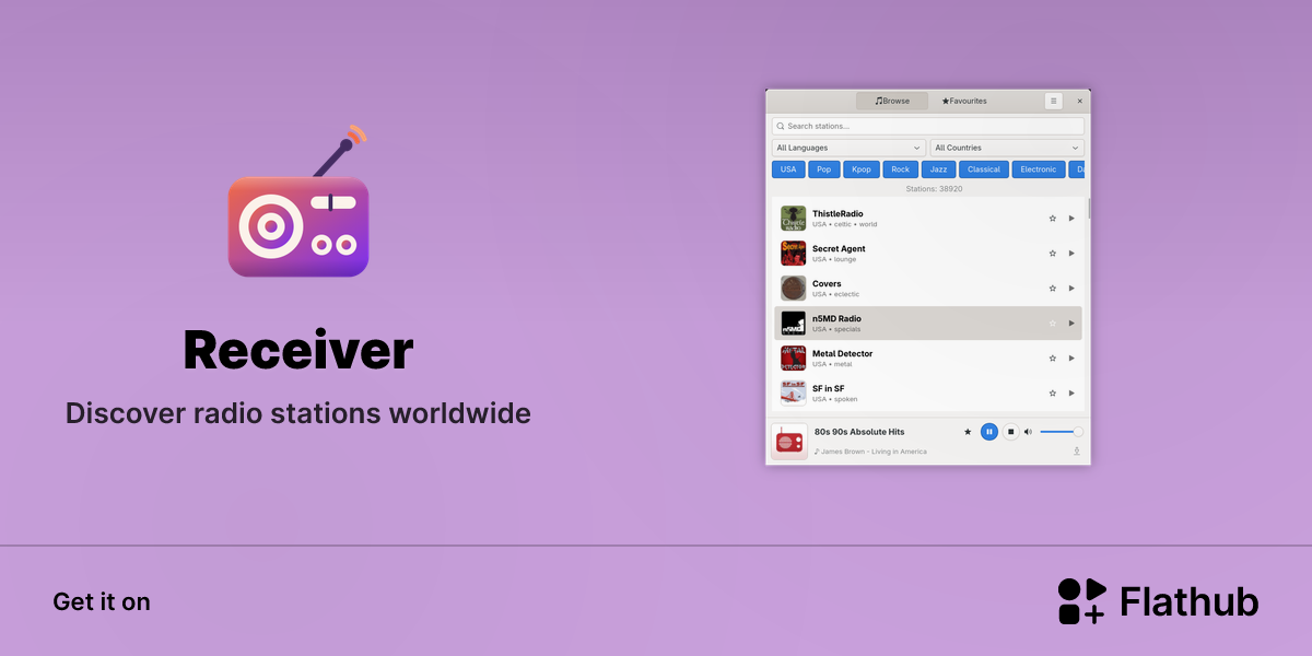 Install Receiver on Linux | Flathub