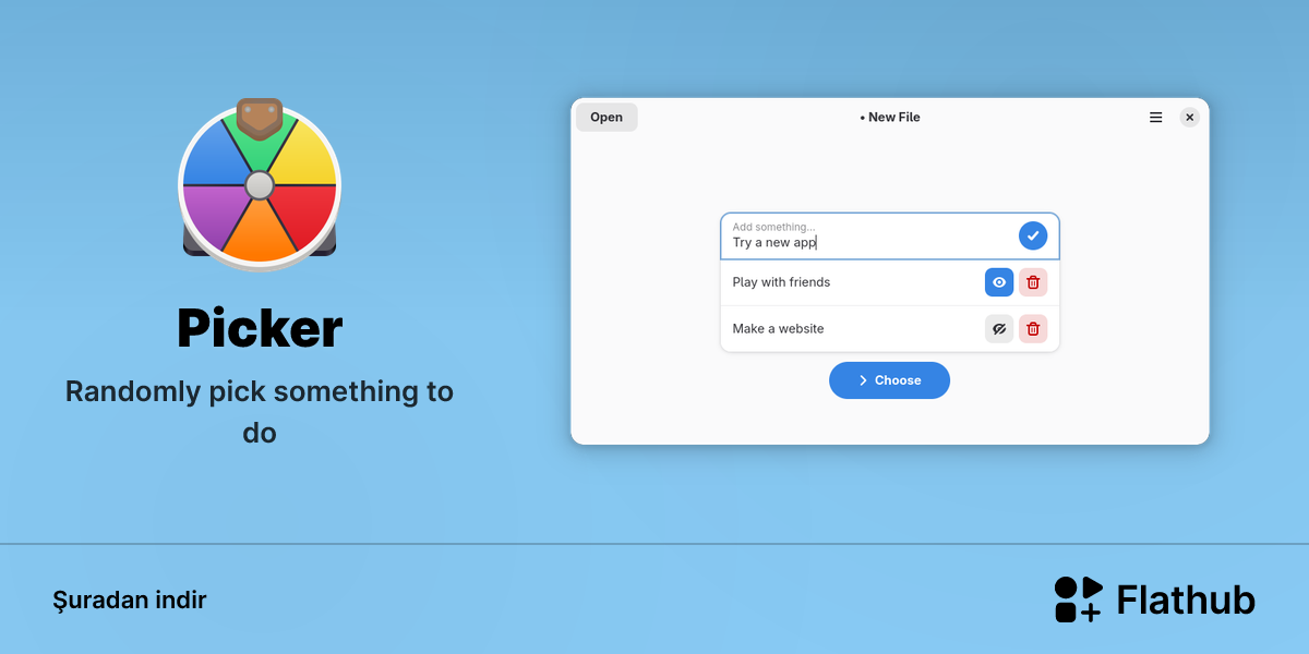 Picker uygulamasını Linux'ta kur | Flathub