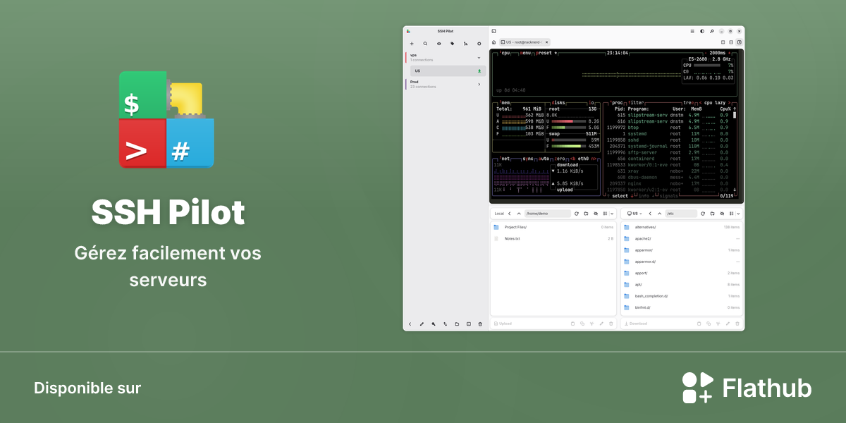 Installer SSH Pilot sur Linux | Flathub