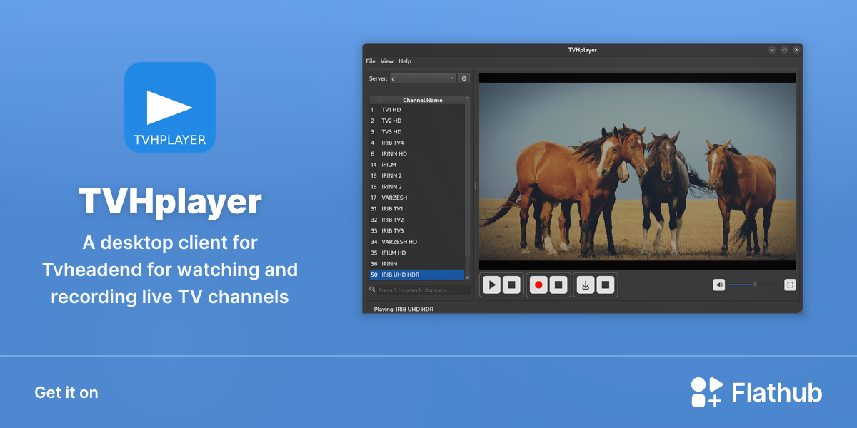 Install TVHplayer on Linux | Flathub