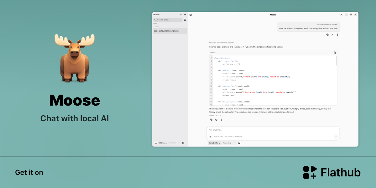 Install Moose on Linux | Flathub