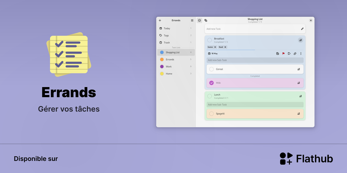 Installer Errands sur Linux | Flathub