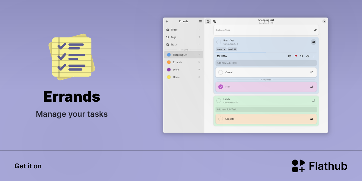 Install Errands on Linux | Flathub