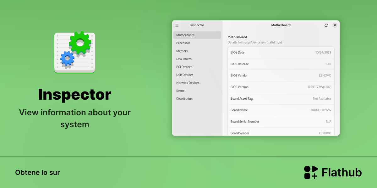 Installar Inspector sur Linux | Flathub