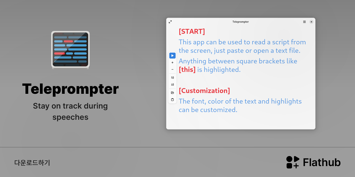 Install Teleprompter on Linux | Flathub