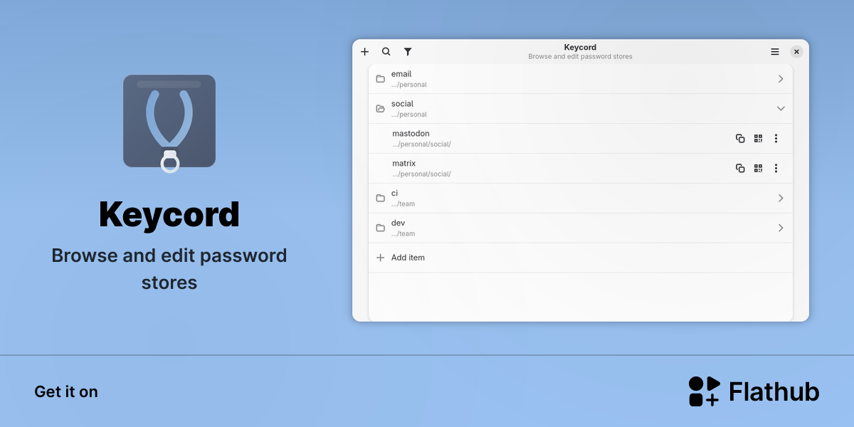 Install Keycord on Linux | Flathub