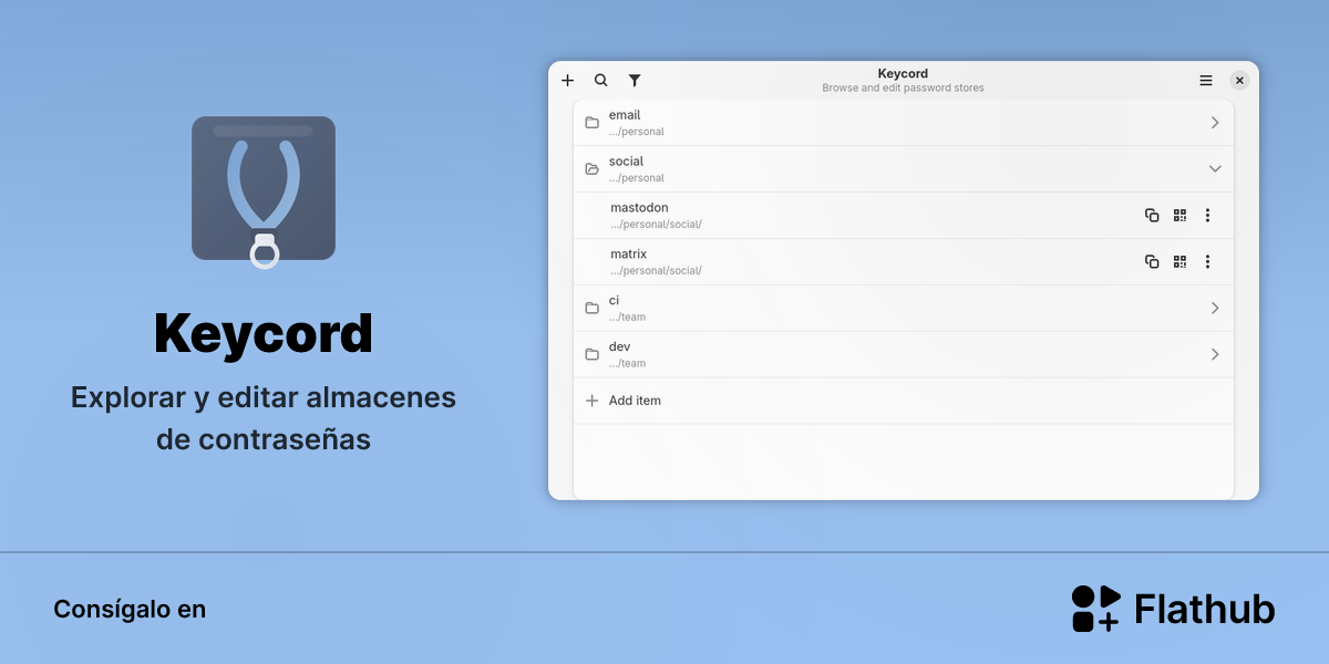 Instalar Keycord en Linux | Flathub