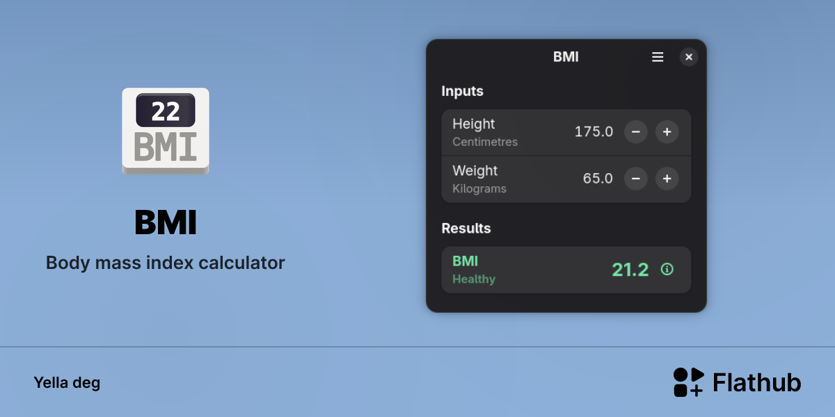 Asebded n BMI ɣef Linux | Flathub