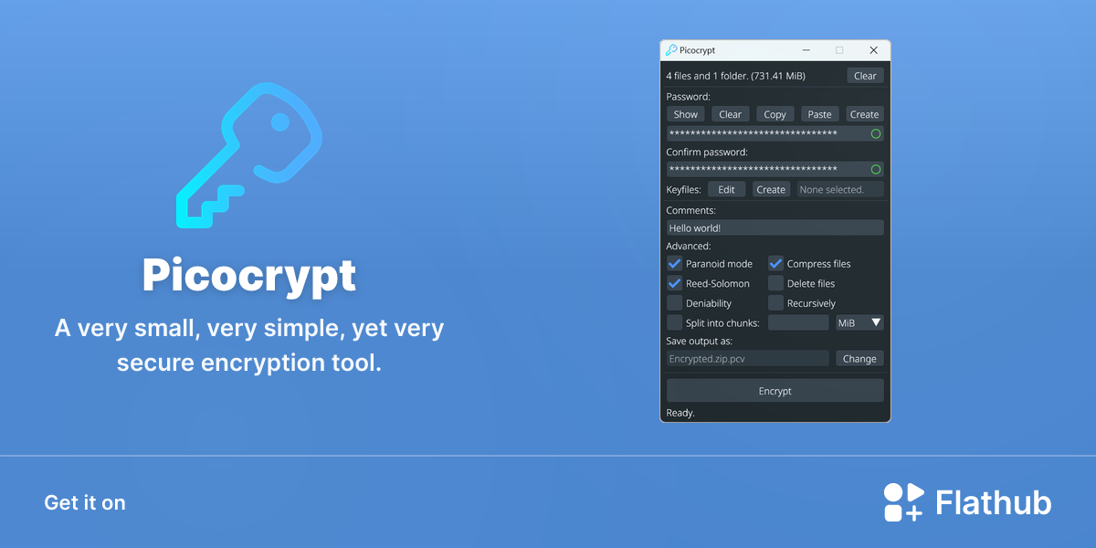 Install Picocrypt on Linux | Flathub