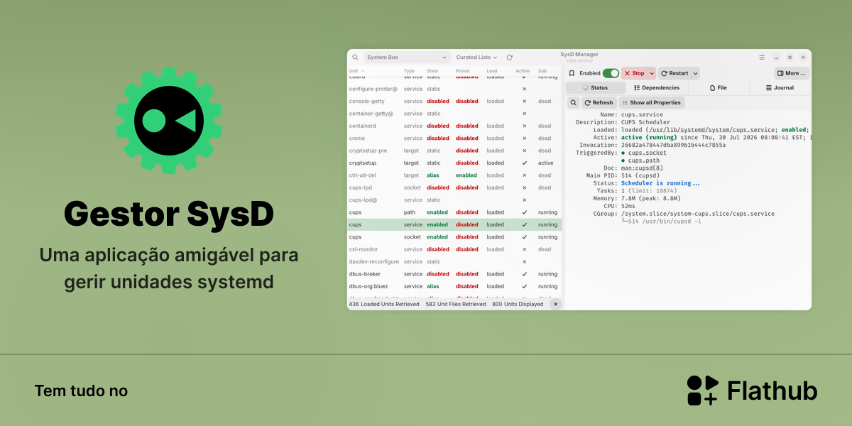 Instalar Gestor SysD no Linux | Flathub