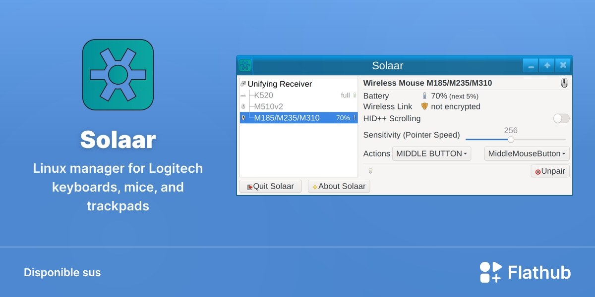 Installar Solaar sus Linux | Flathub