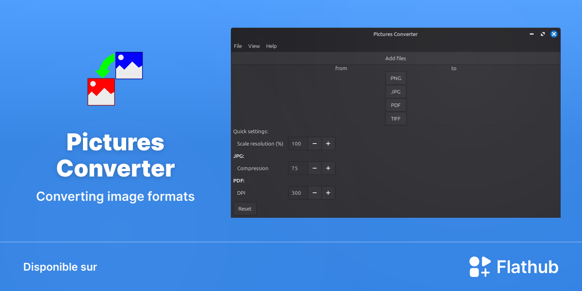 Installer Pictures Converter sur Linux | Flathub
