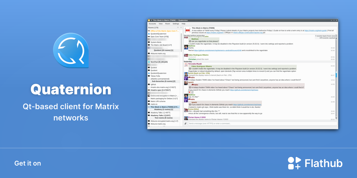 Install Quaternion on Linux | Flathub