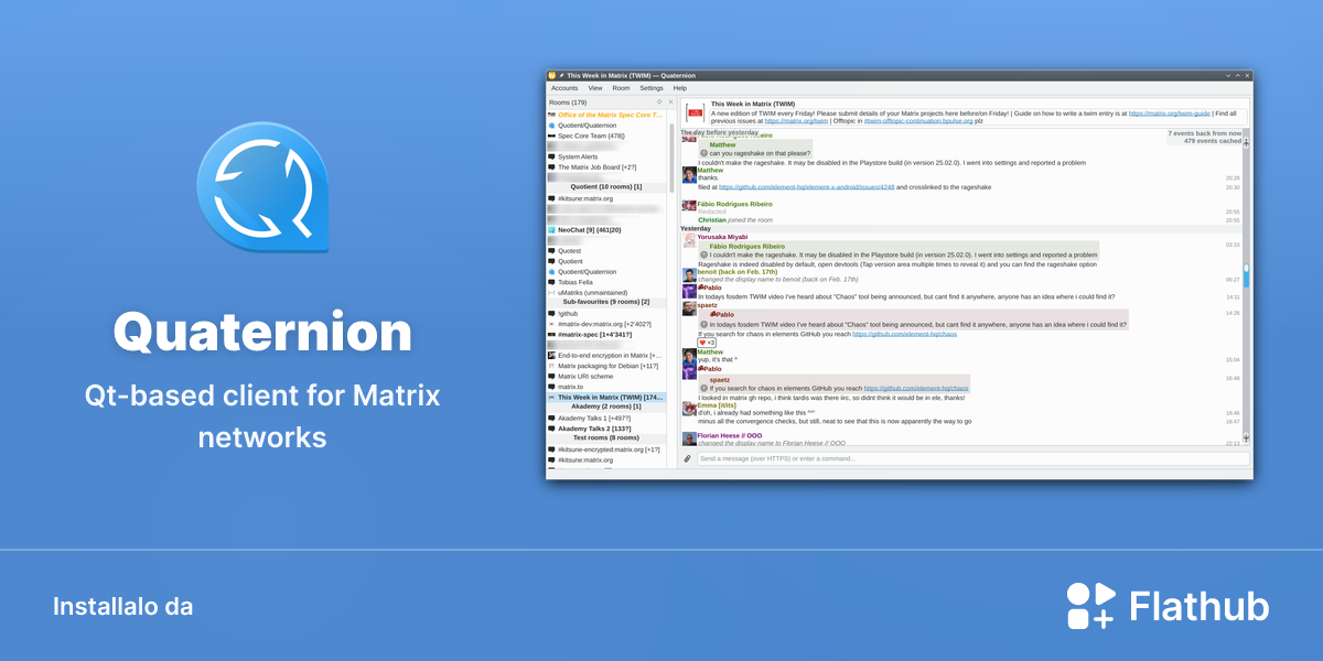Installa Quaternion su Linux | Flathub