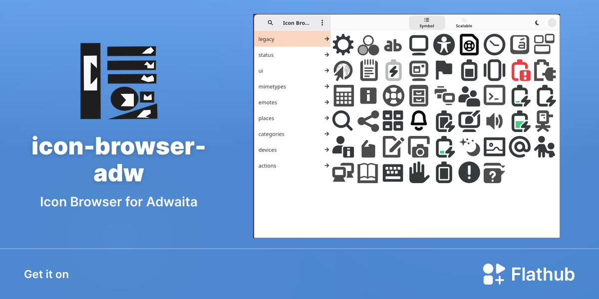 Install icon-browser-adw on Linux | Flathub