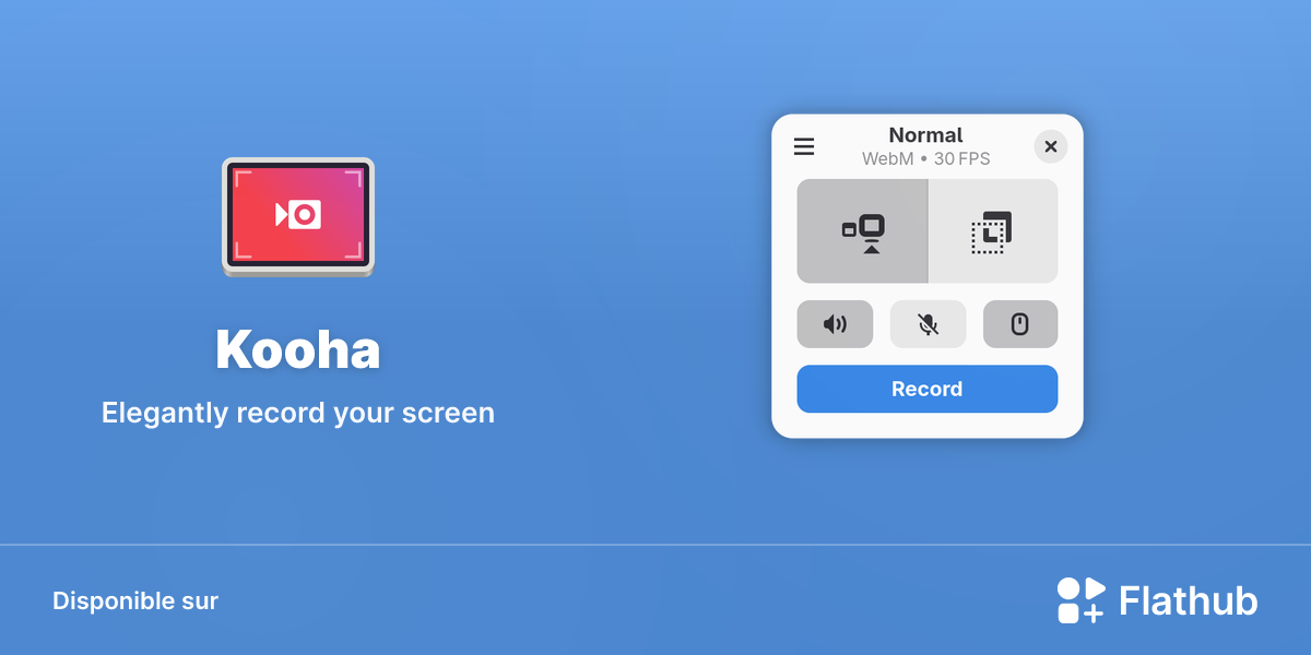 Installer Kooha sur Linux | Flathub