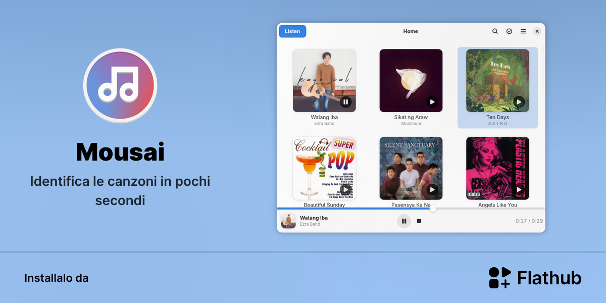 Installa Mousai su Linux | Flathub
