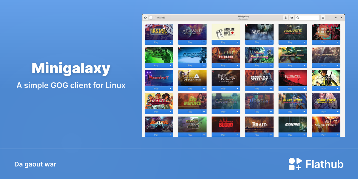 Staliañ Minigalaxy war Linux | Flathub