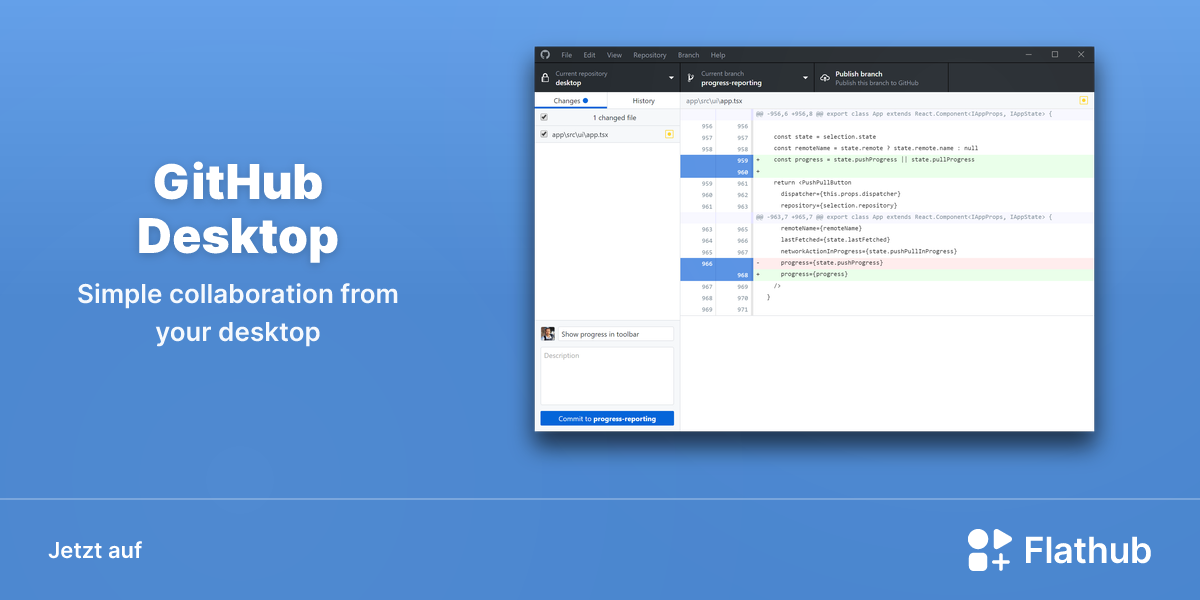 GitHub Desktop auf Linux installieren | Flathub