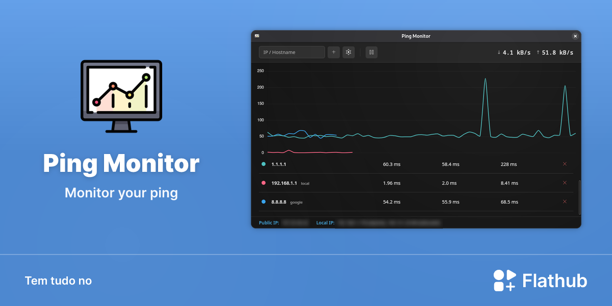 Instalar Ping Monitor no Linux | Flathub